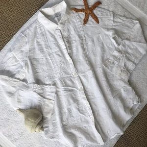 🌞2/$15🌞 Liz Claiborne White Button-down Blouse (2b)